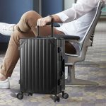 LUGGEX Aluminum Luggage Checked， 24 Inch No Zipper Luggage Metal Suitcase， Classy Carbon Fiber Pattern for Elegant Journey (Metal Suitcases with Wheels) - Image 3